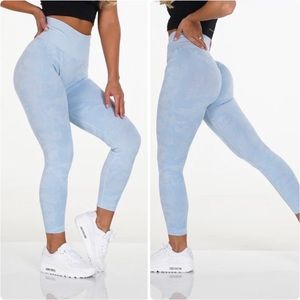 Brand New NVGTN Icy Blue Camo Seamless Leggings
